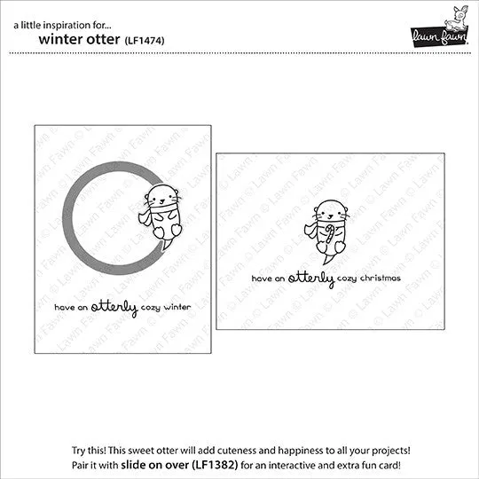 Lawn Fawn Winter Otter Clear Stamps Mini-Set Weihnachten