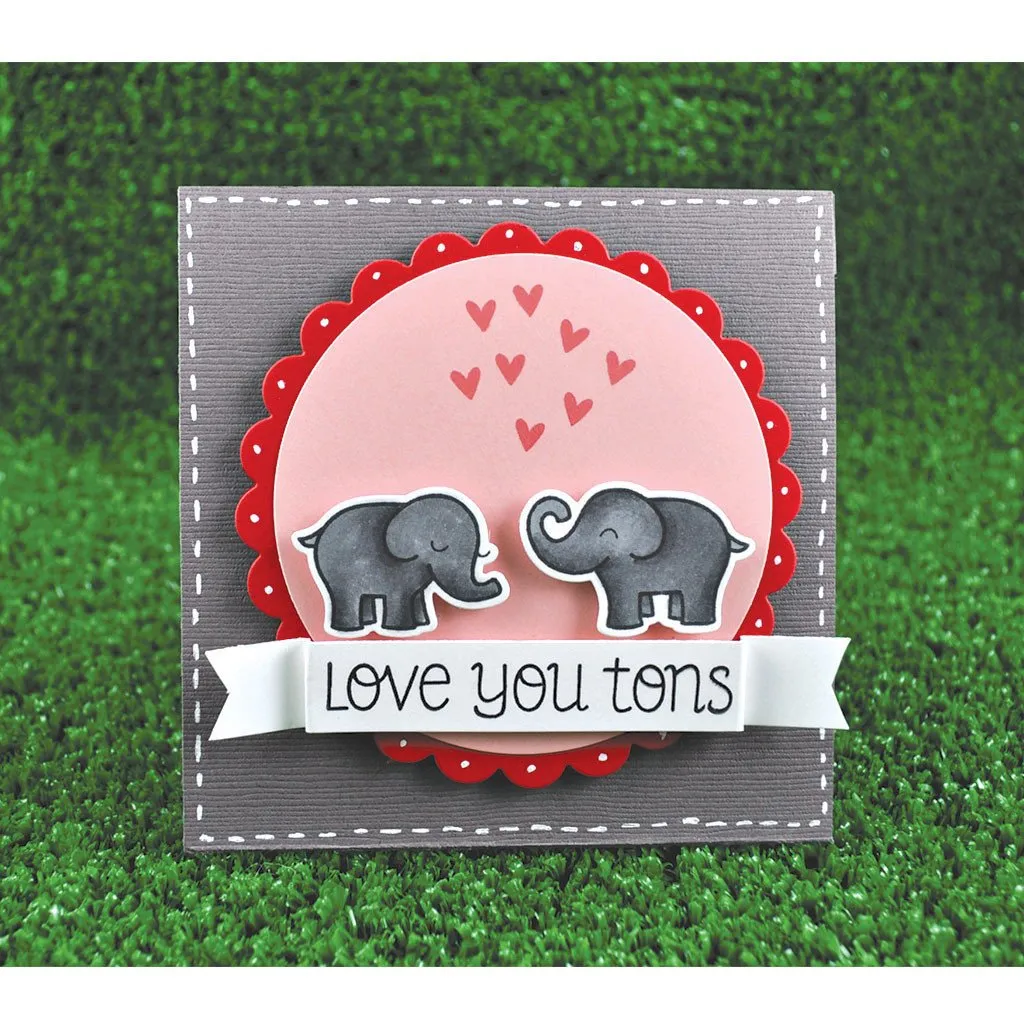 Lawn Fawn Love You Tons LF598 Clear Stamps Mini Elefanten