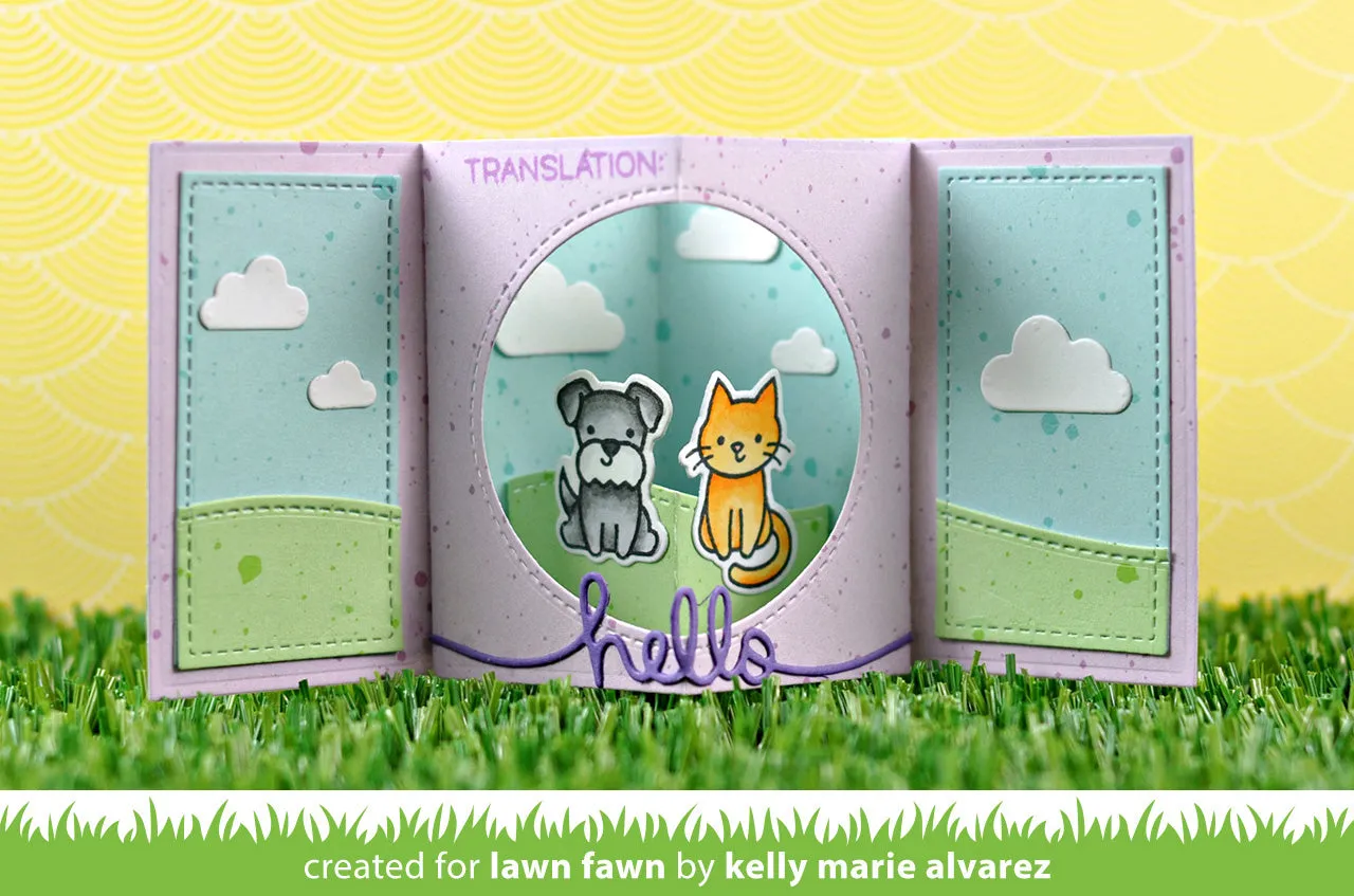 Lawn Fawn Lawn Cuts Hello Border Stanzschablone filigran
