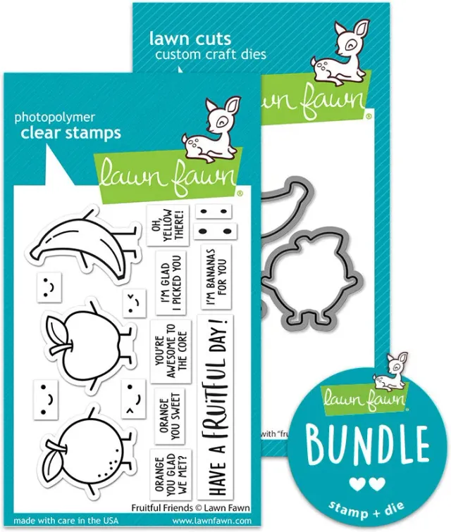 Lawn Fawn Fruitful Friends Stempel Stanzen Bundle Früchte