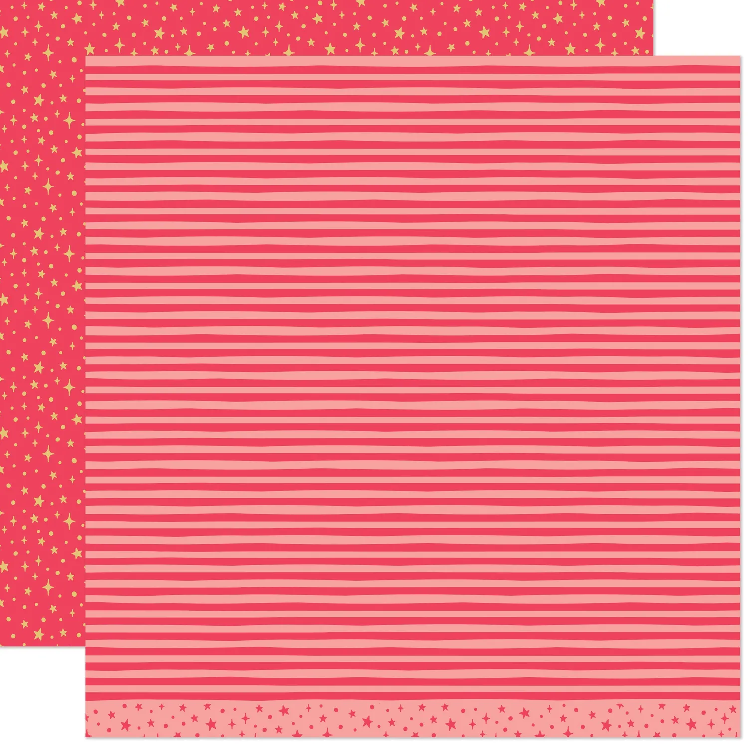 Lawn Fawn Ruby Designpapier 30x30cm Goldfolie rot