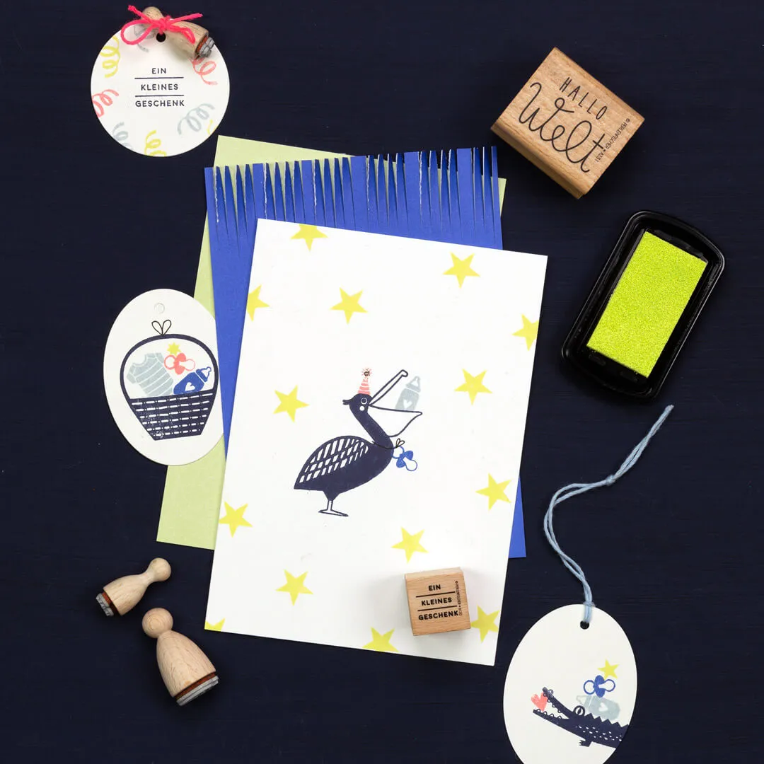 Perlenfischer Partyhat stripes mini Stempel 10x5mm