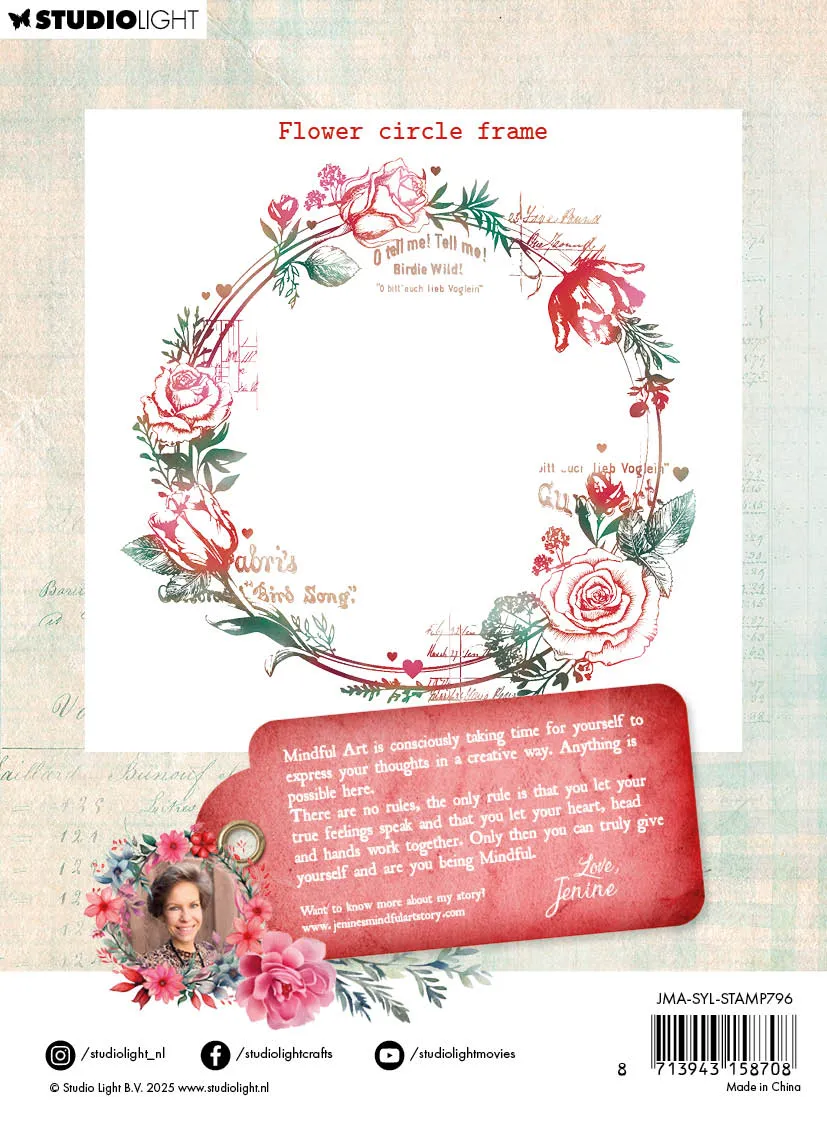 StudioLight Sending You Love Flower Circle Clear Stamp
