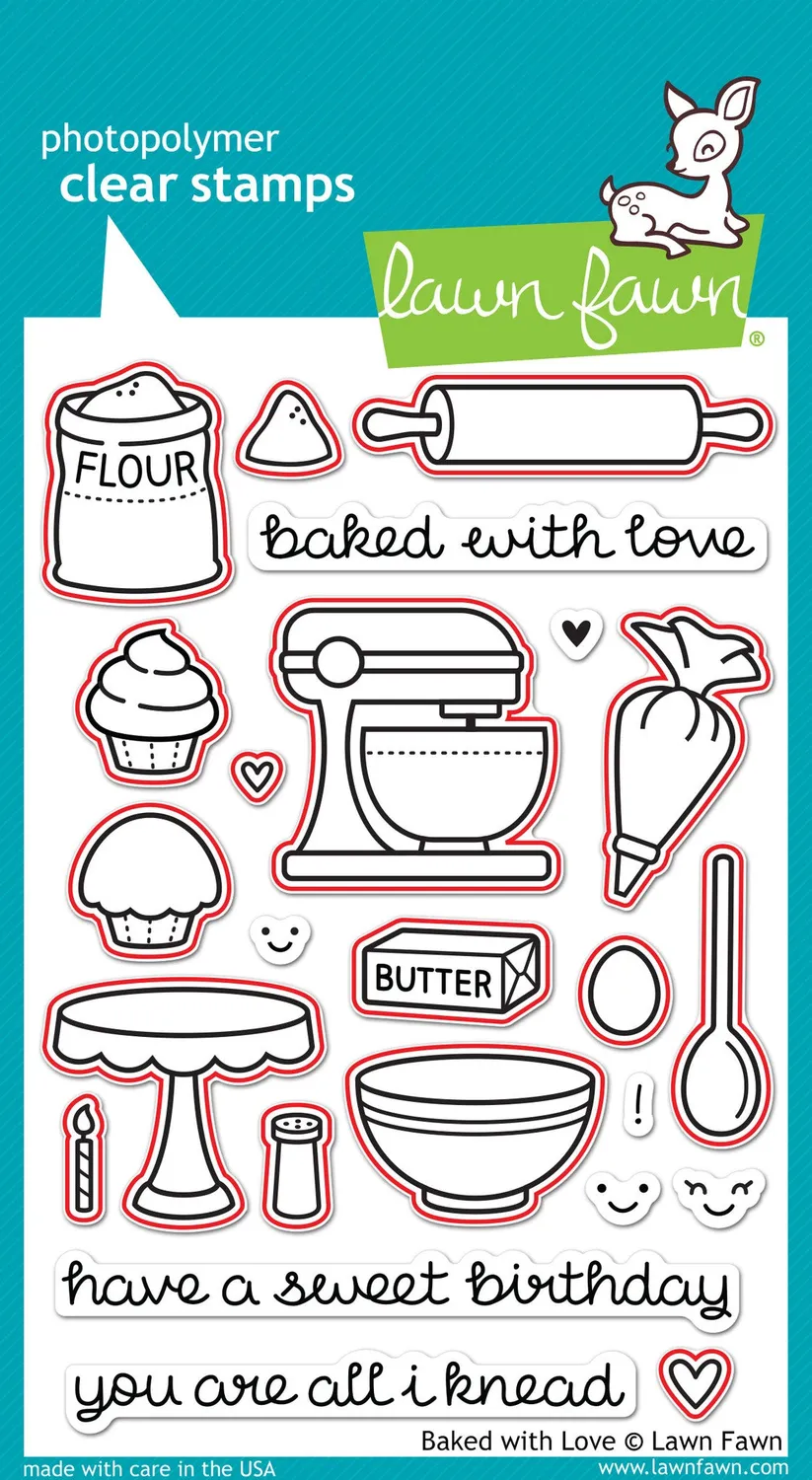 Lawn Fawn Baked with Love Stanzschablonen Backen Set