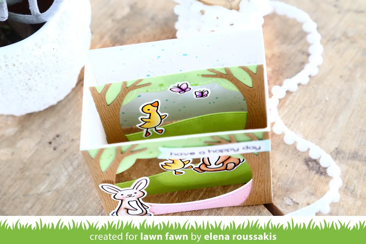 Lawn Fawn Shadow Box Card Park Add-on Stanzen Park
