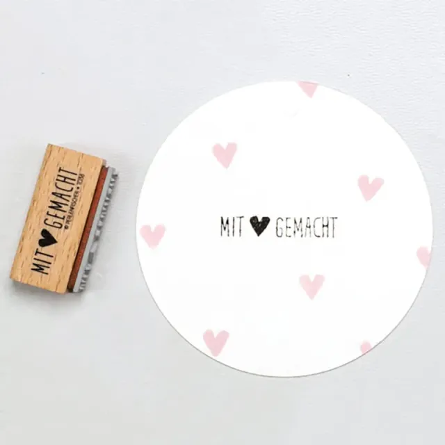 Perlenfischer Mit Liebe Gemacht Stempel 5x31 mm Textstempel