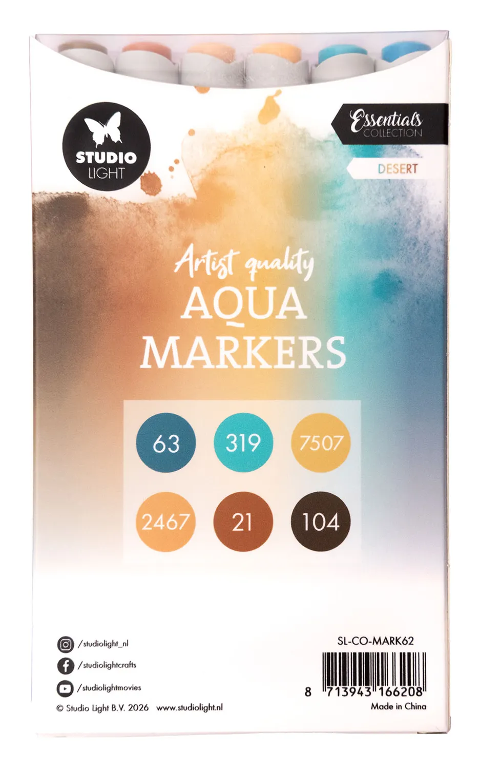 Studio Light Essentials Aqua Marker Desert 6 Stück wasserbasiert