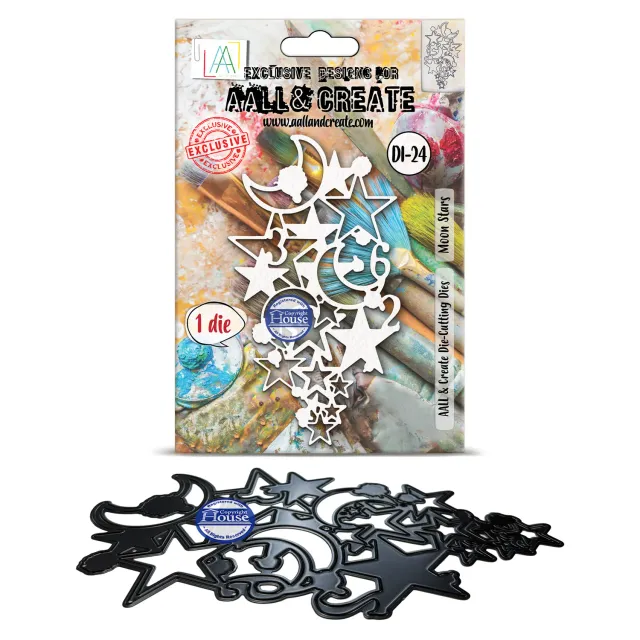 AALL and Create DI-24 Moon Stars Stanzschablone 8,6x15,5 cm Stahl