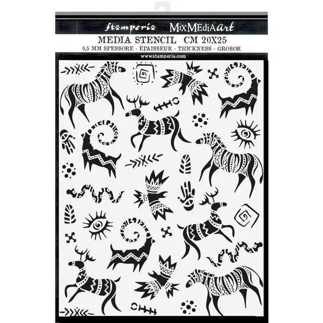 Stamperia Savana Thick Stencil 20x25 Schablone Graffiti