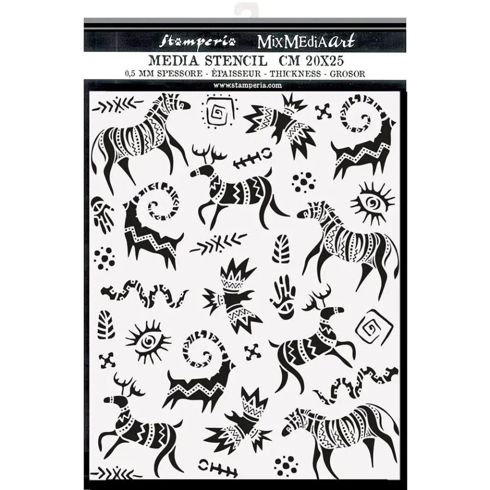 Stamperia Savana Thick Stencil 20x25 Schablone Graffiti