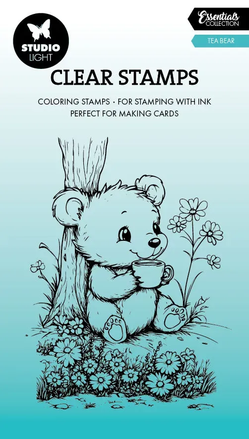 StudioLight Essentials Tea Bear Stempel Bär mit Teetasse