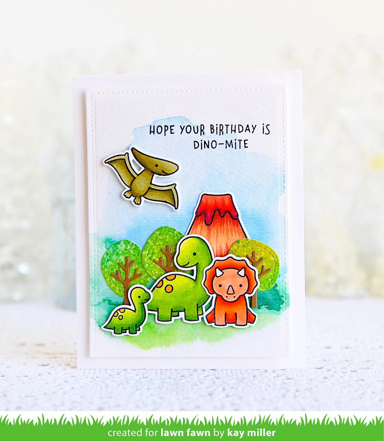 Lawn Fawn Rawrsome Klarsichtstempel Dinosaurier