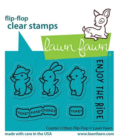 Lawn Fawn Coaster Critters Flip-Flop LF3075 Stempel