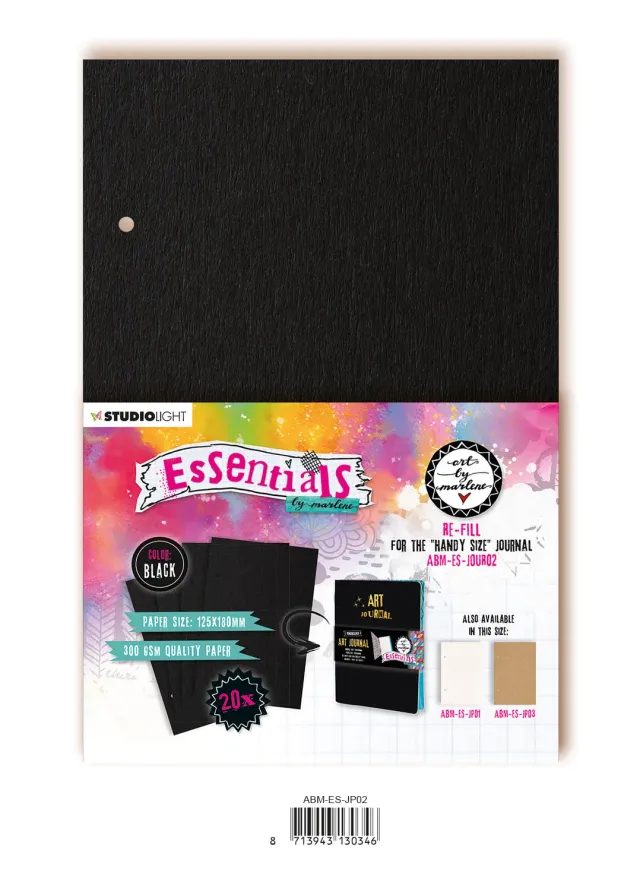 Art by Marlene Essentials Journal Pages Black 20 Blatt