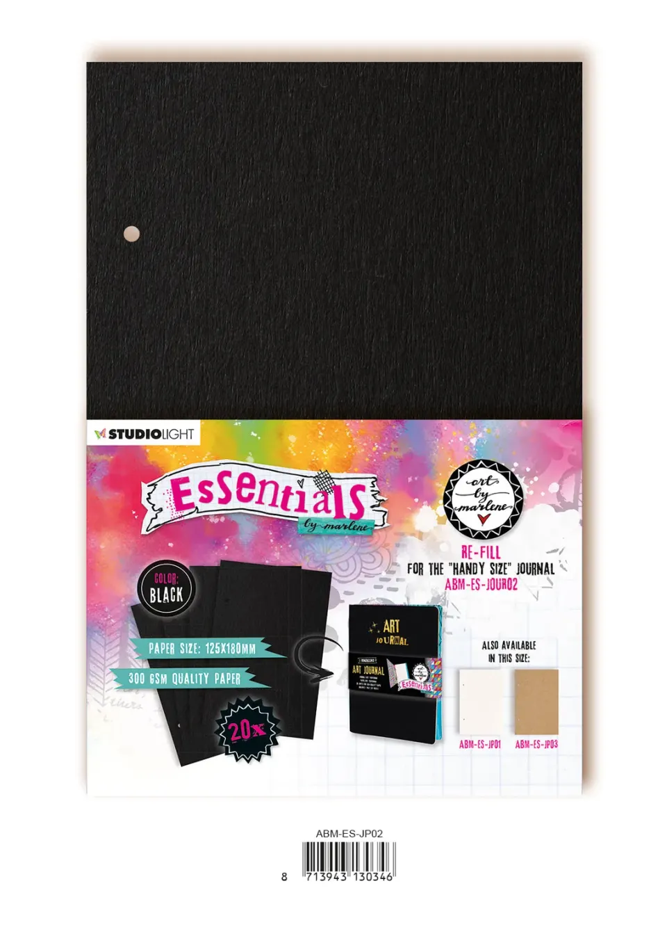 Art by Marlene Essentials Journal Pages Black 20 Blatt