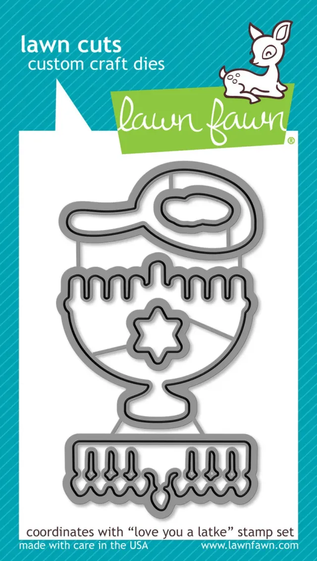 Lawn Fawn Love You a Latke Stanzschablonen-Set Chanukka