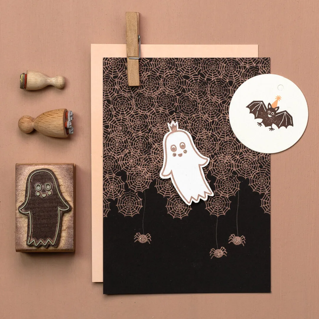 Perlenfischer Ghost big Stempel Holz 45x30 mm
