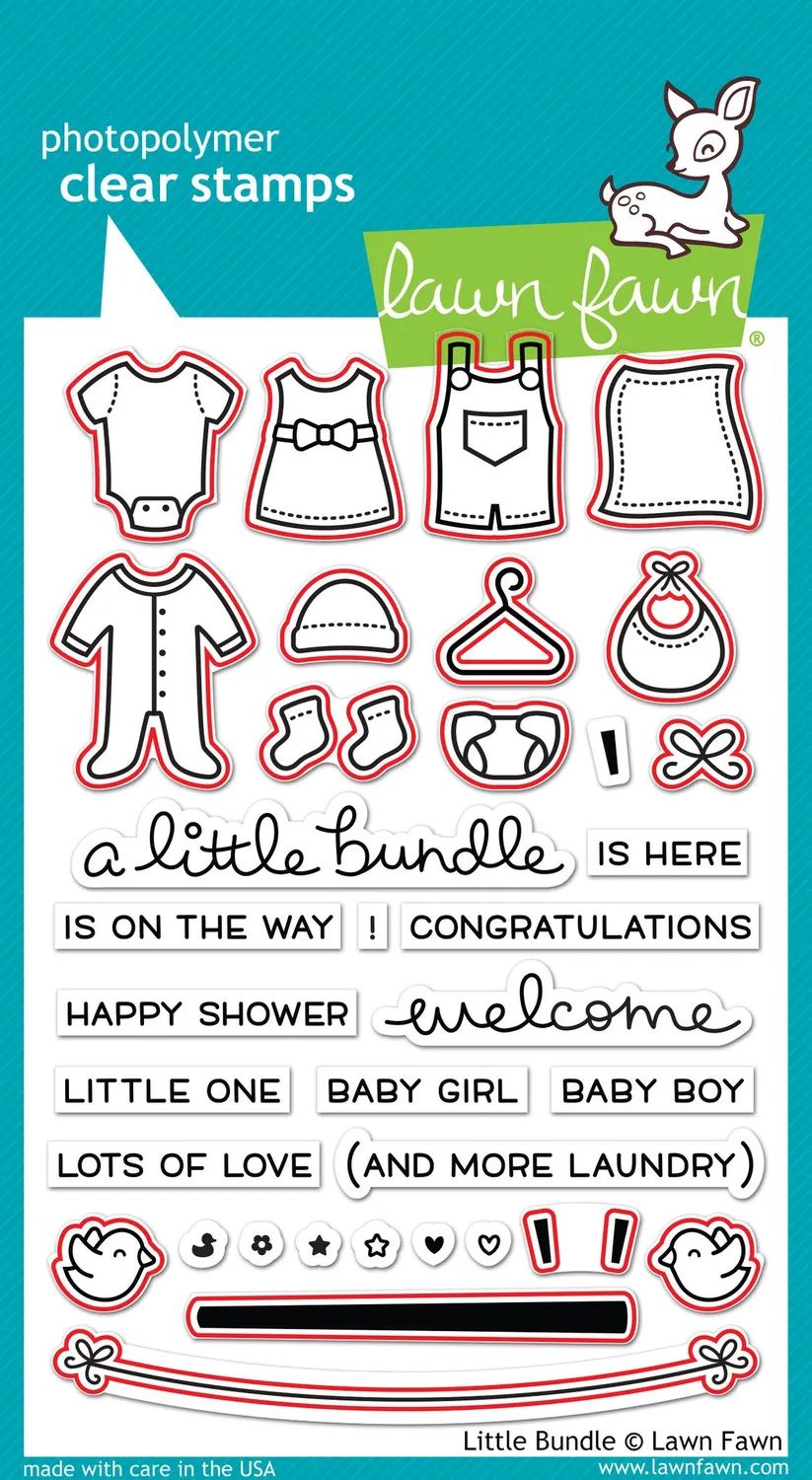 Lawn Fawn Little Bundle Lawn Cuts Stanzen Babykleidung