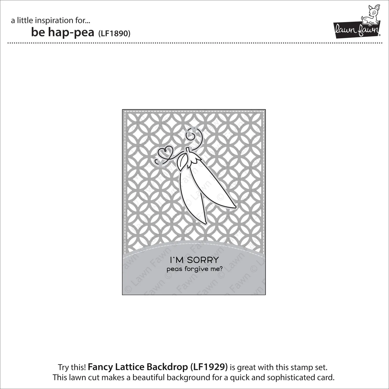 Lawn Fawn Be Hap-pea Stempel Erbsen Geburtstag