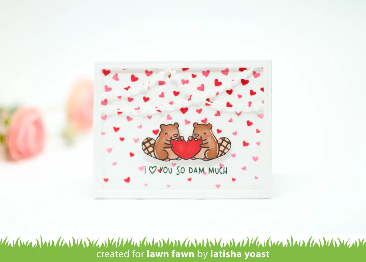 Lawn Fawn Falling Hearts Schablonen 2er-Set Herzen