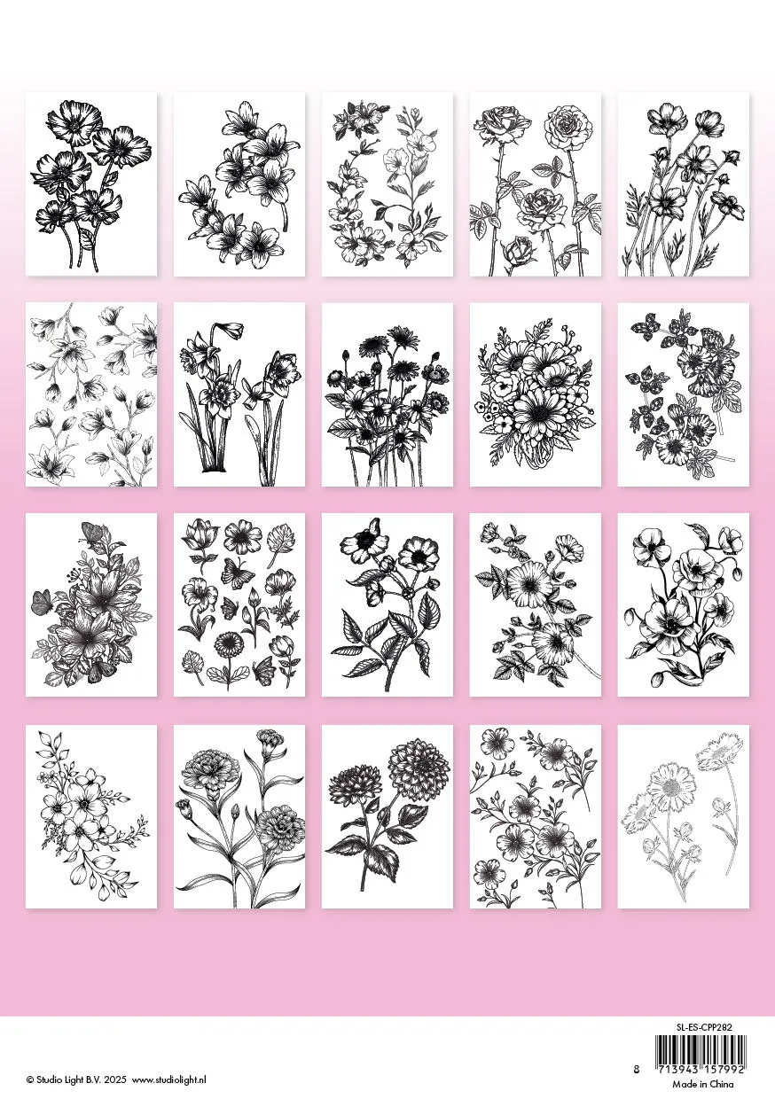 StudioLight Essentials Ausmalbilder Blumen 20 Blatt