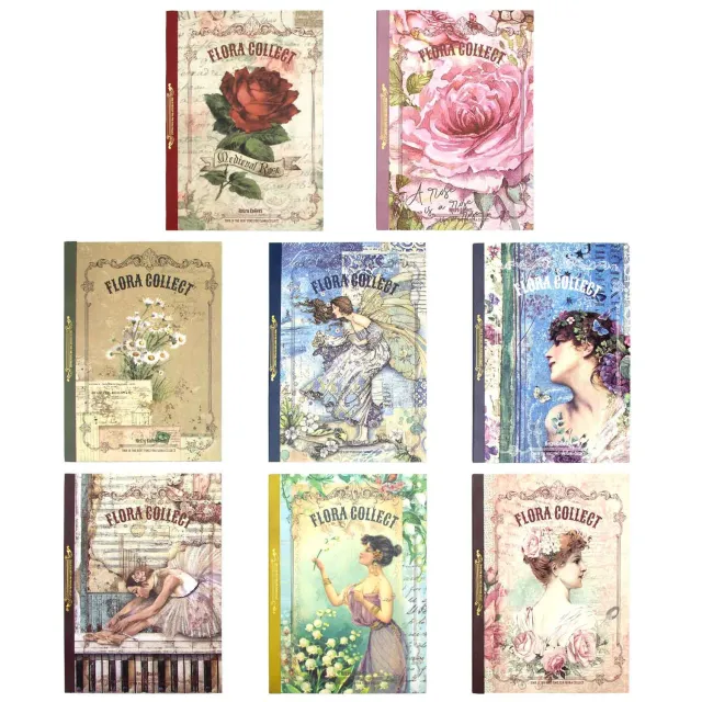 Ieebee Flowers and Girls Scrapbook Papier Floral 40 Blatt