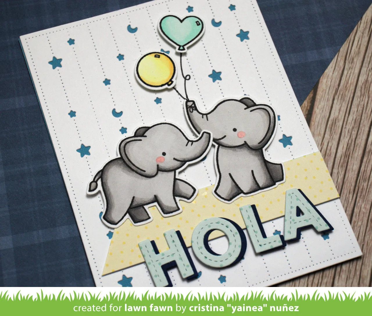 Lawn Fawn Elephant Parade Add-On Clear Stamps Baby