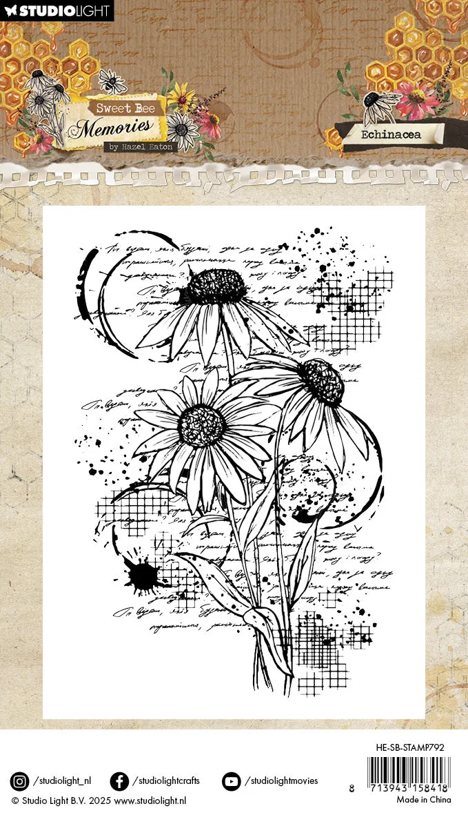 StudioLight Hazel Eaton Sweet Bee Memories Echinacea Stempel Blumen