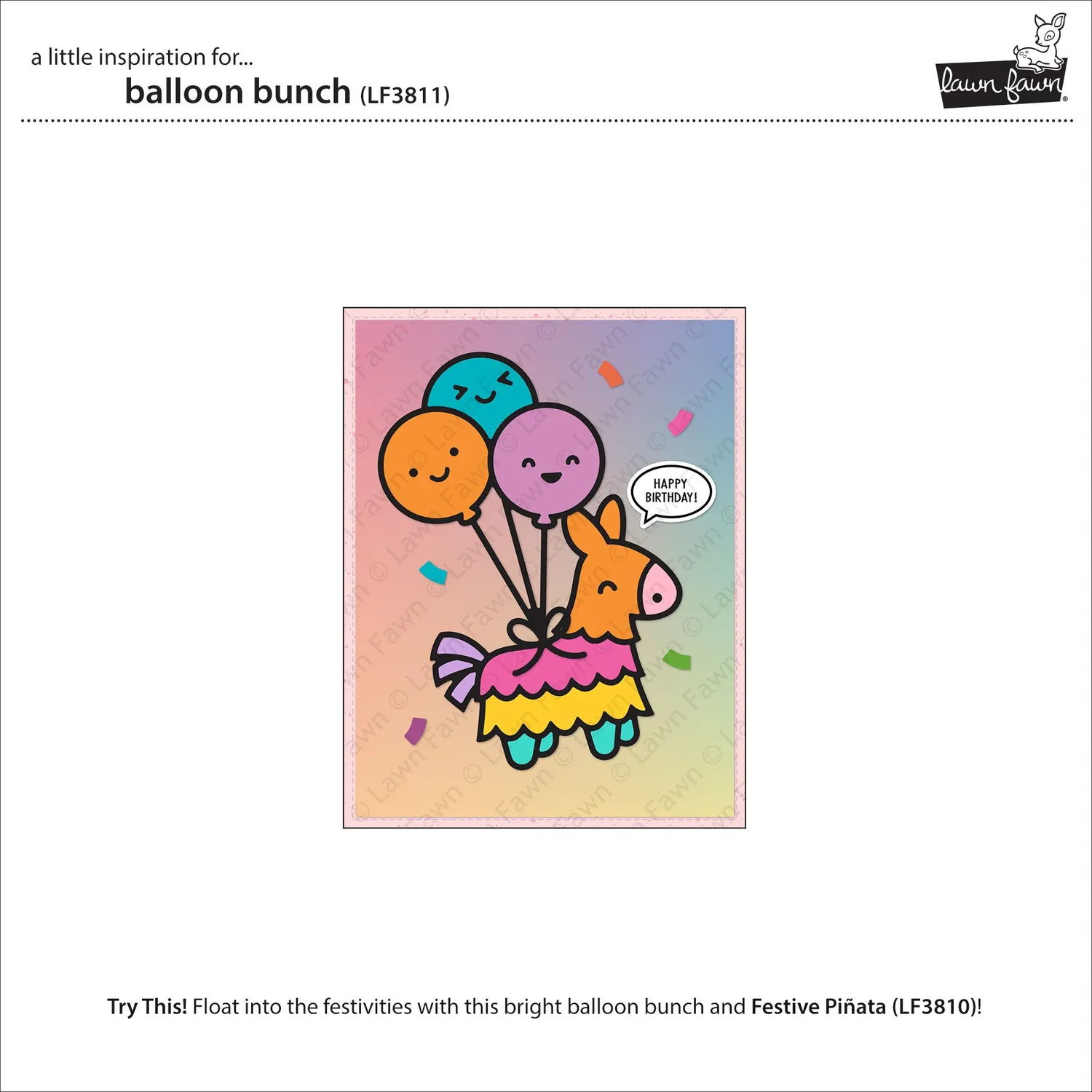 Lawn Fawn Balloon Bunch Stanzen Luftballons