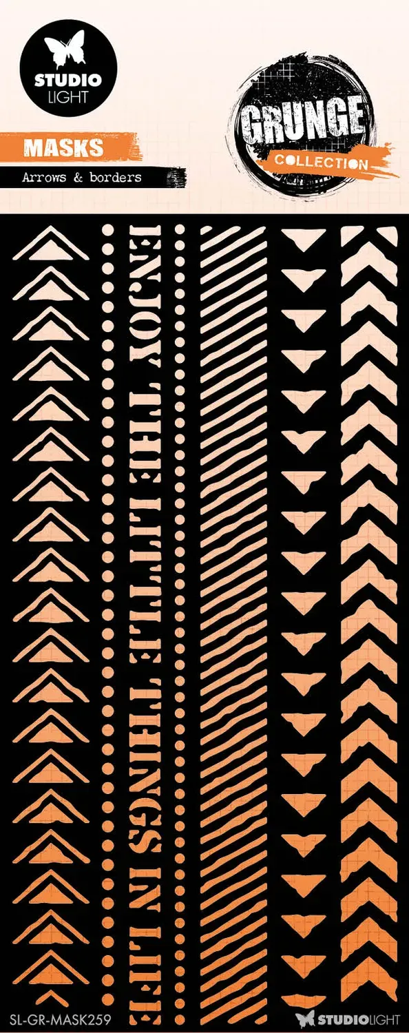 StudioLight Grunge Arrows & Borders Mask-Schablone