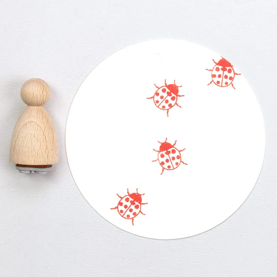 Perlenfischer Marienkäfer 2 Stempel 12x13 mm