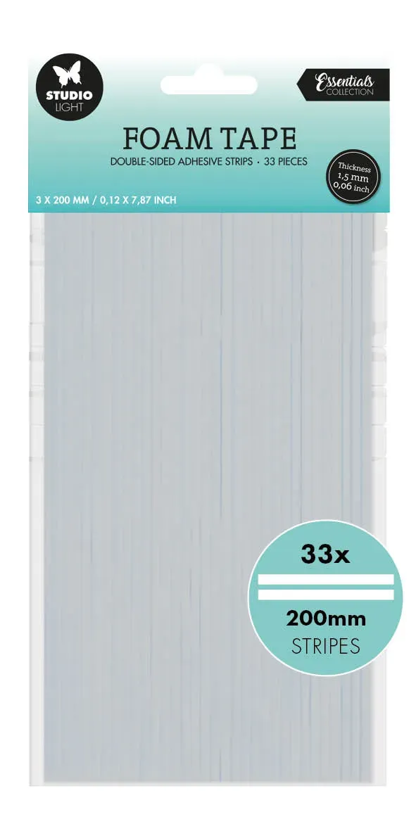 Studio Light Essentials Foam Tape Schaumstoffklebeband 33 Strips 3D
