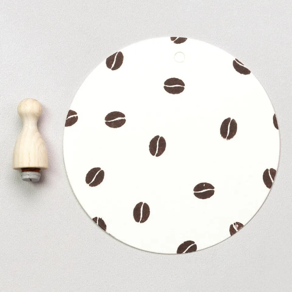 Perlenfischer Kaffeebohne Stempel Mini 7x6 mm