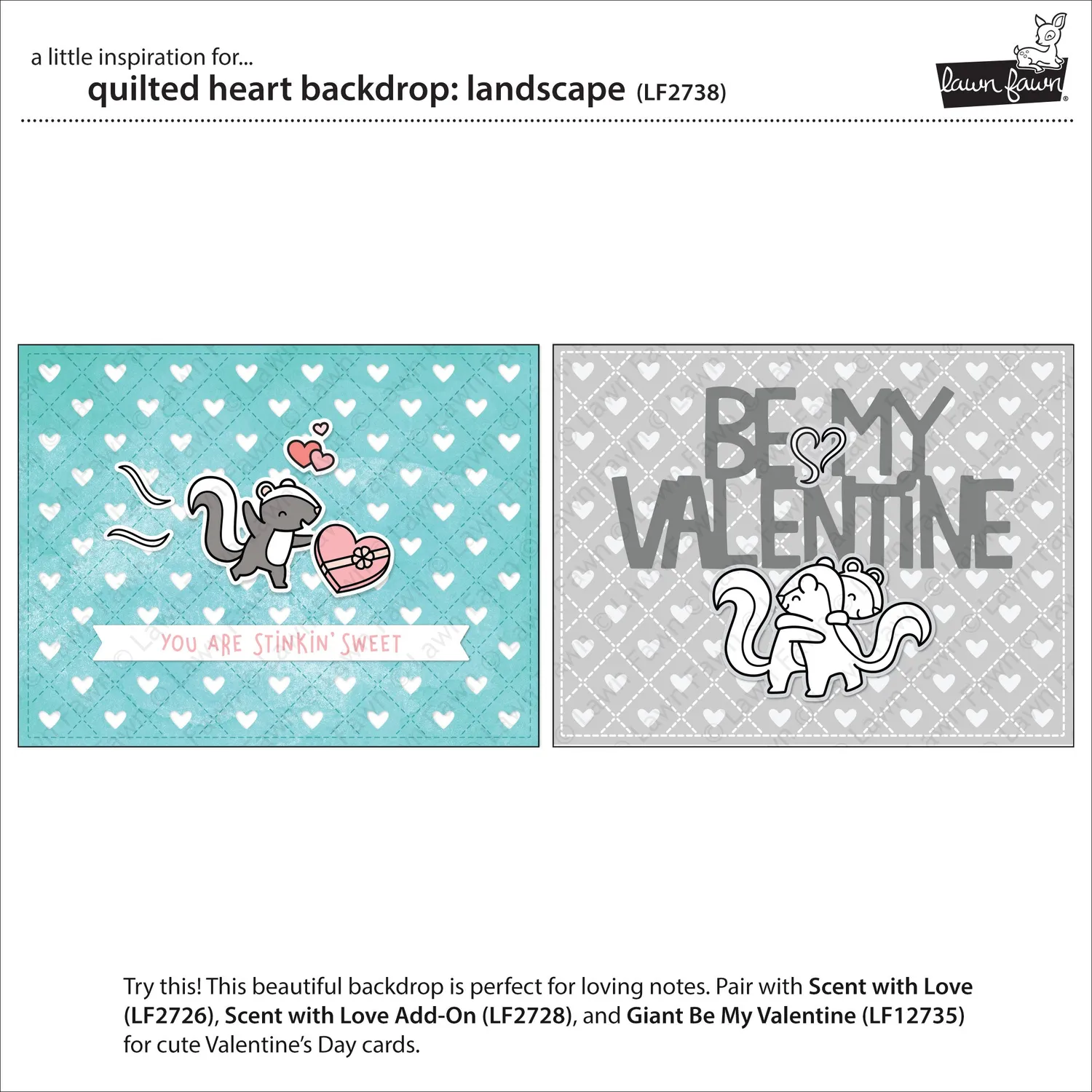 Lawn Fawn Lawn Cuts Quilted Heart Stanzschablone