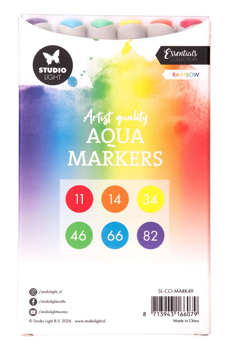 Studio Light Essentials Aqua Markers Rainbow Marker 6er wasserbasiert