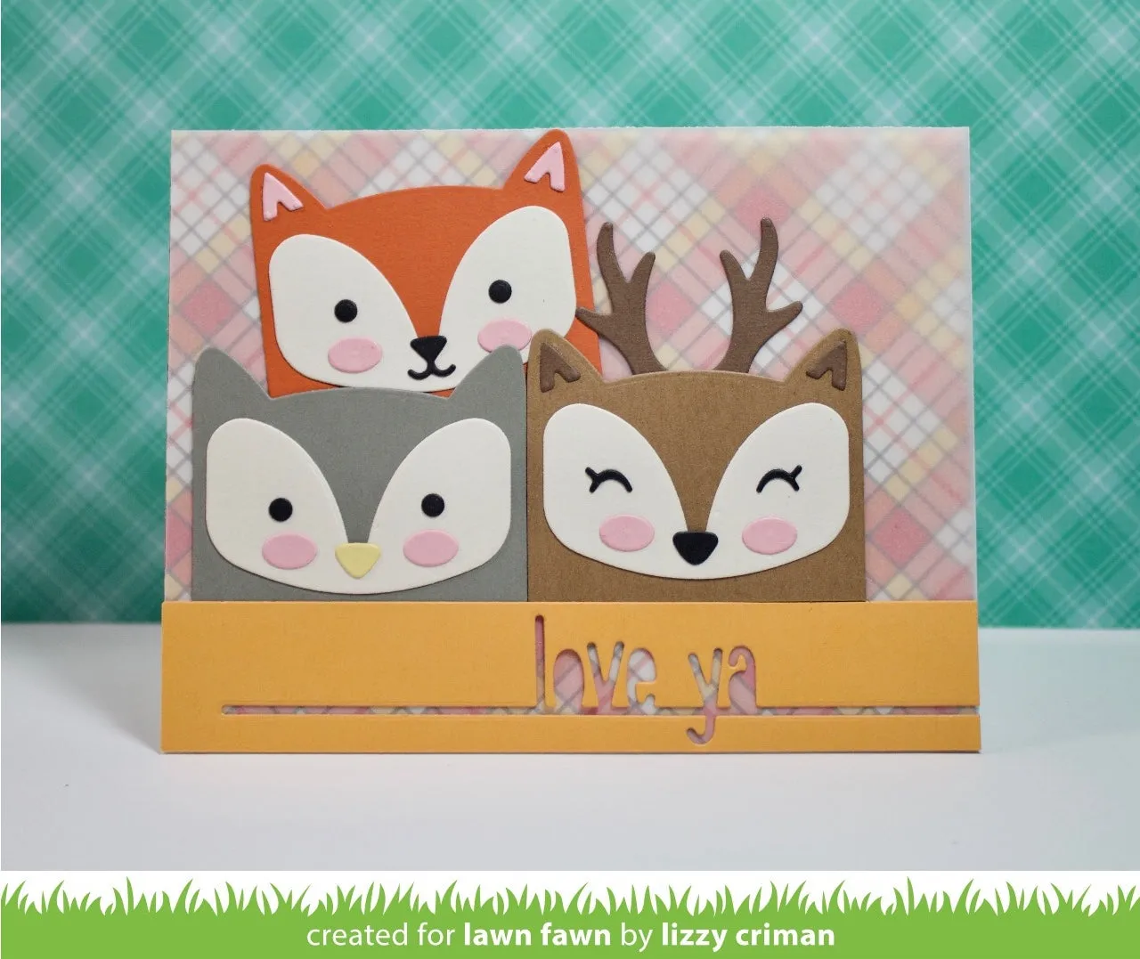 Lawn Fawn Love Ya Line Border Stanzen Schriftzug