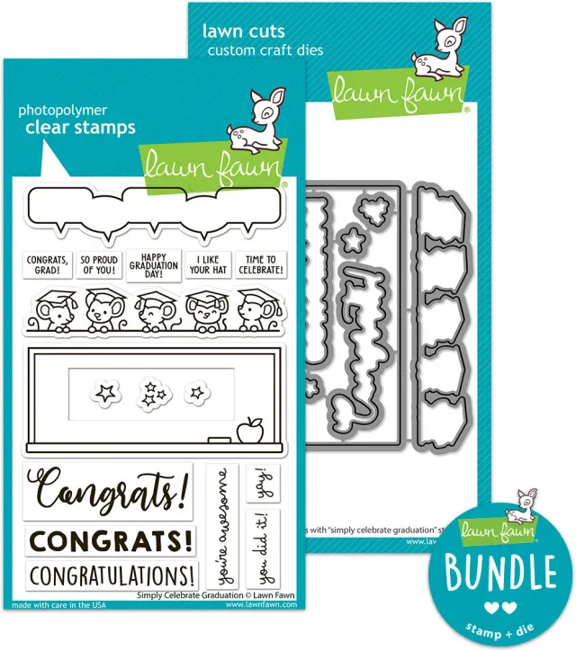 Lawn Fawn Simply Celebrate Graduation Stempel Bundle