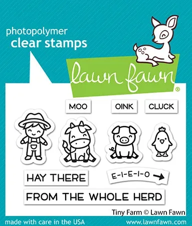Lawn Fawn Tiny Farm Stempelset Bauernhof Mini