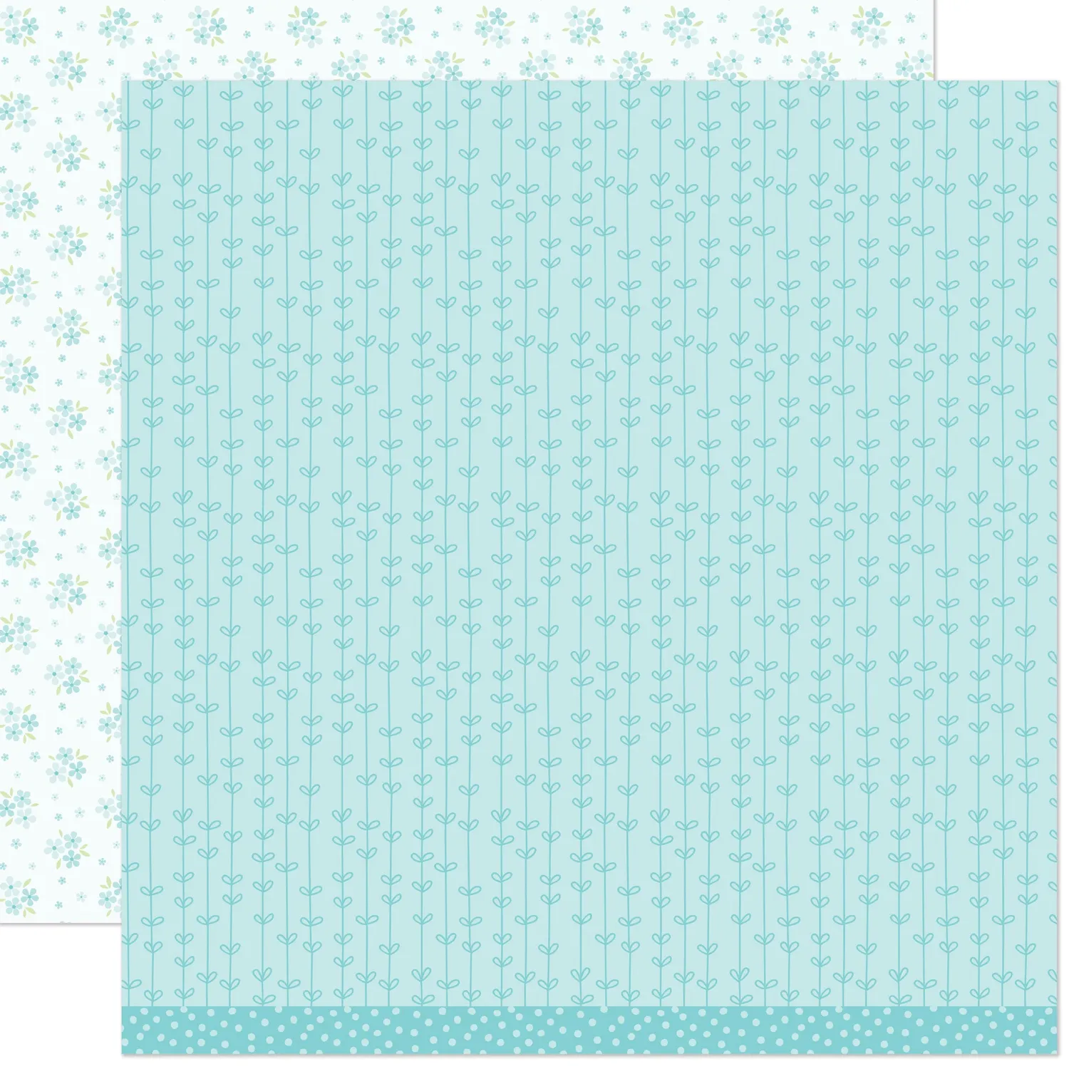 Lawn Fawn Blissful Blossoms Amaryllis Designpapier Blau