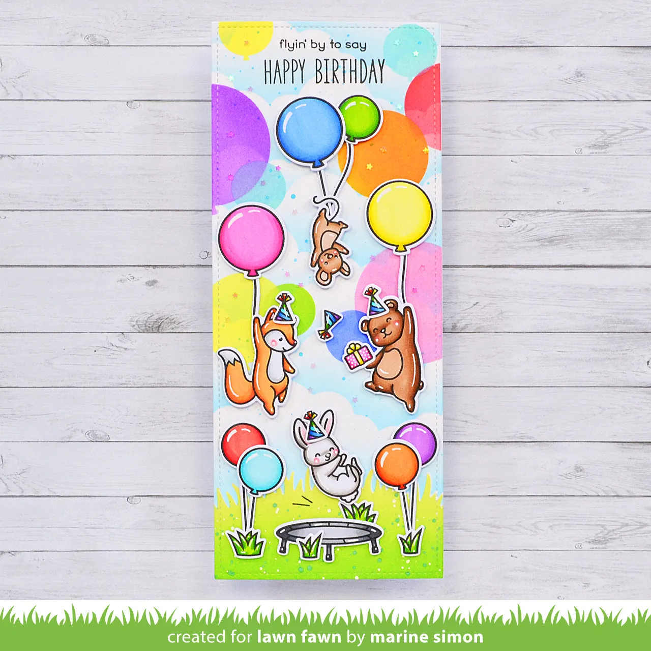 Lawn Fawn Balloons LF3111 Stencil Schablone 15x15cm Party