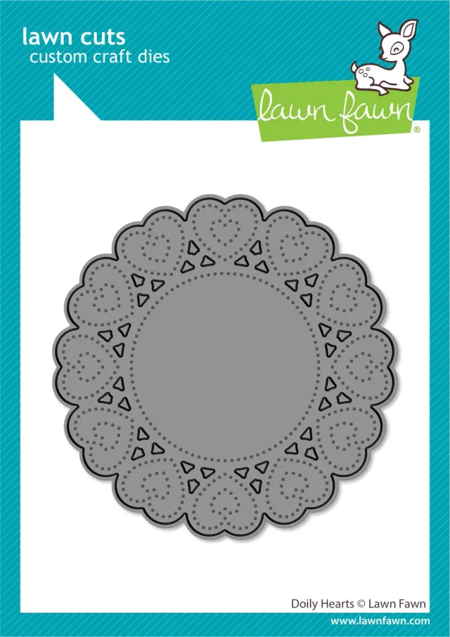 Lawn Fawn Doily Hearts Stanzschablone 8,6 cm Spitze
