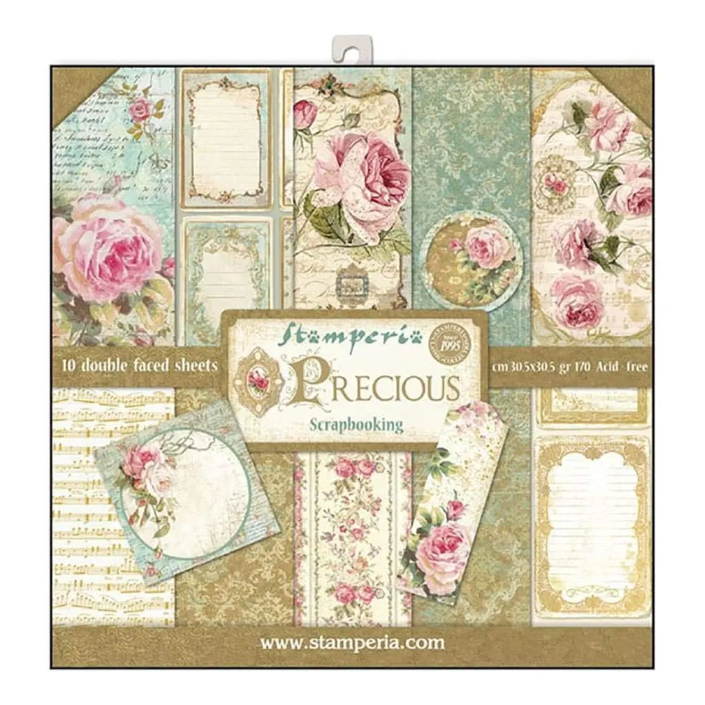Stamperia Shabby Rose Papierblock 30,5x30,5cm Vintage