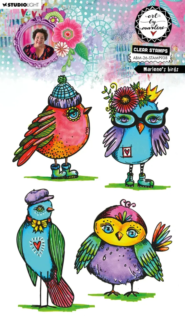 Art by Marlene 2026 Marlene's birds Clear Stempel Vögel