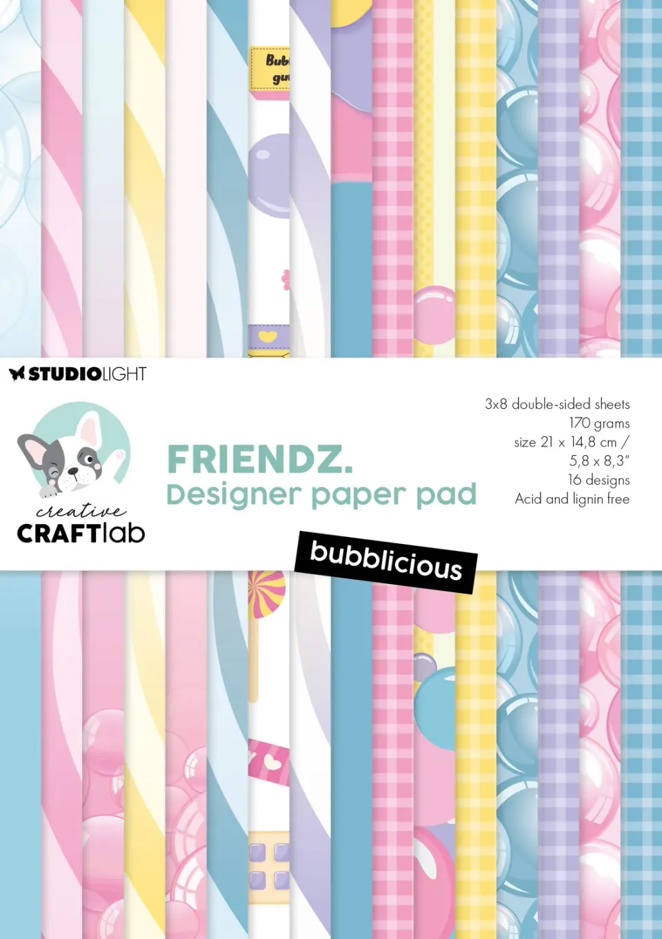 StudioLight Creative Craftlab Friendz Bubblicious Papierblock