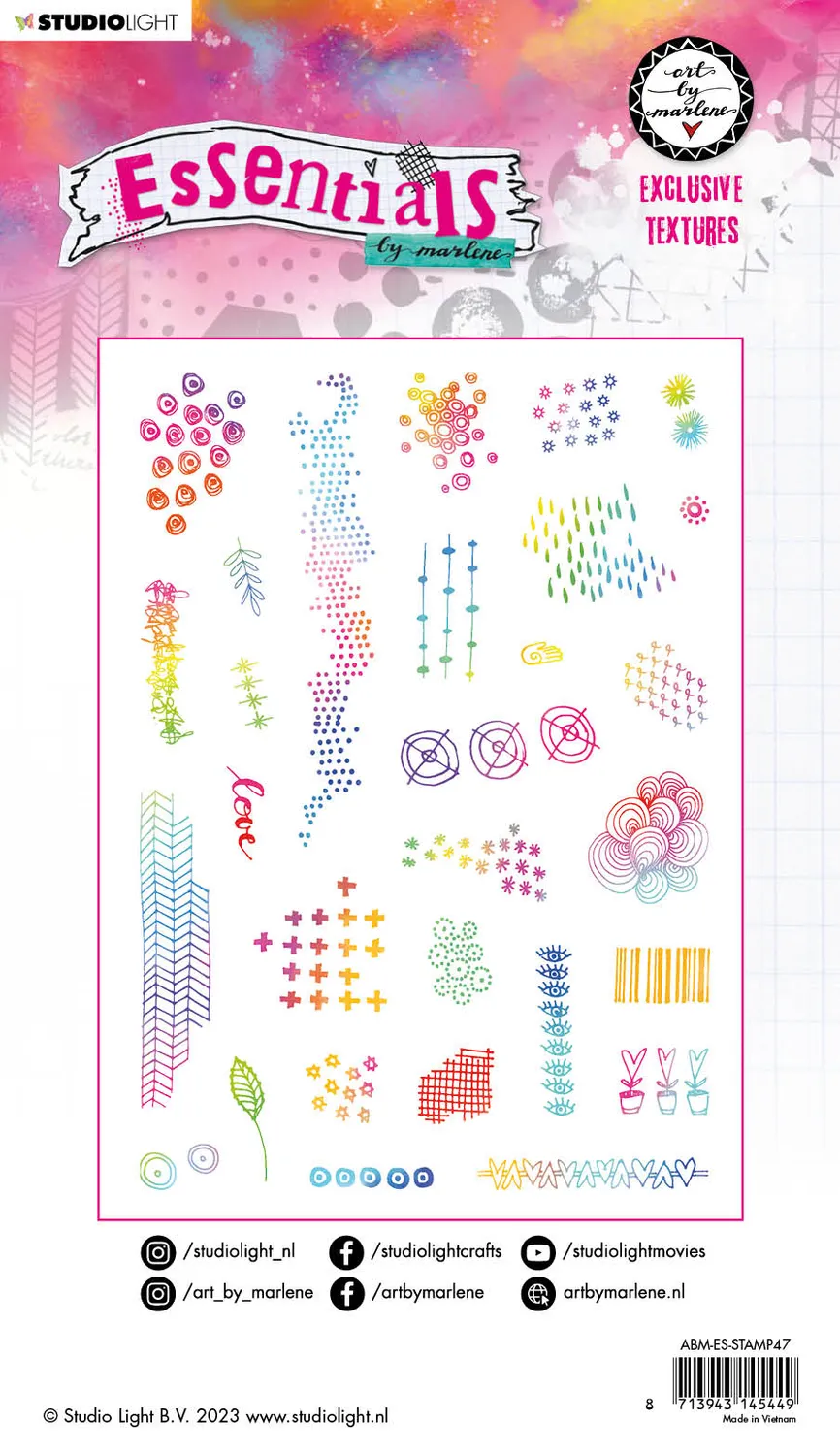 Art by Marlene Essentials Gummistempel Exclusive Textures