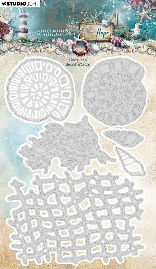 Jenine's Mindful Art Tide of Hope Stanzschablone Deep Sea