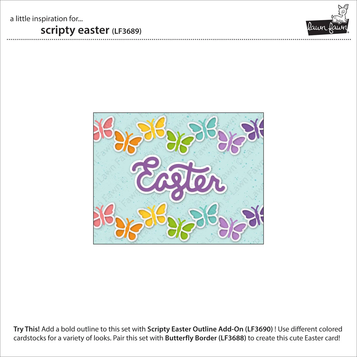 Lawn Fawn Scripty Easter Stanzen Wort Ostern