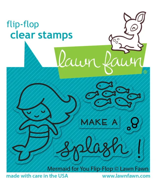 Lawn Fawn Mermaid for You Flip-Flop LF2595 Stempel Meerjungfrau