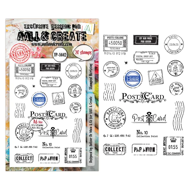 AALL and Create TP-1442 Stempelset Stamped Horizons A6 klar
