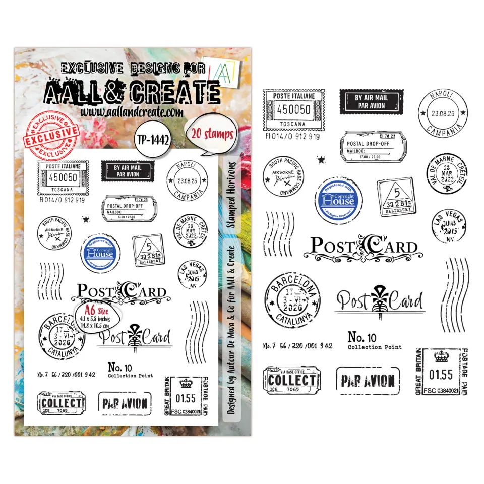 AALL and Create TP-1442 Stempelset Stamped Horizons A6 klar